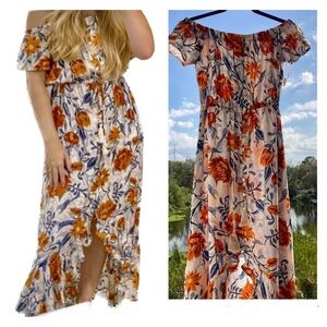 Anthropologie Abel the Label ATL Ocean Breeze Maxi High Low Dress Sz: XS NWT